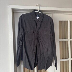 J. Crew Dark Gray Casual Button Down Shirt flannel